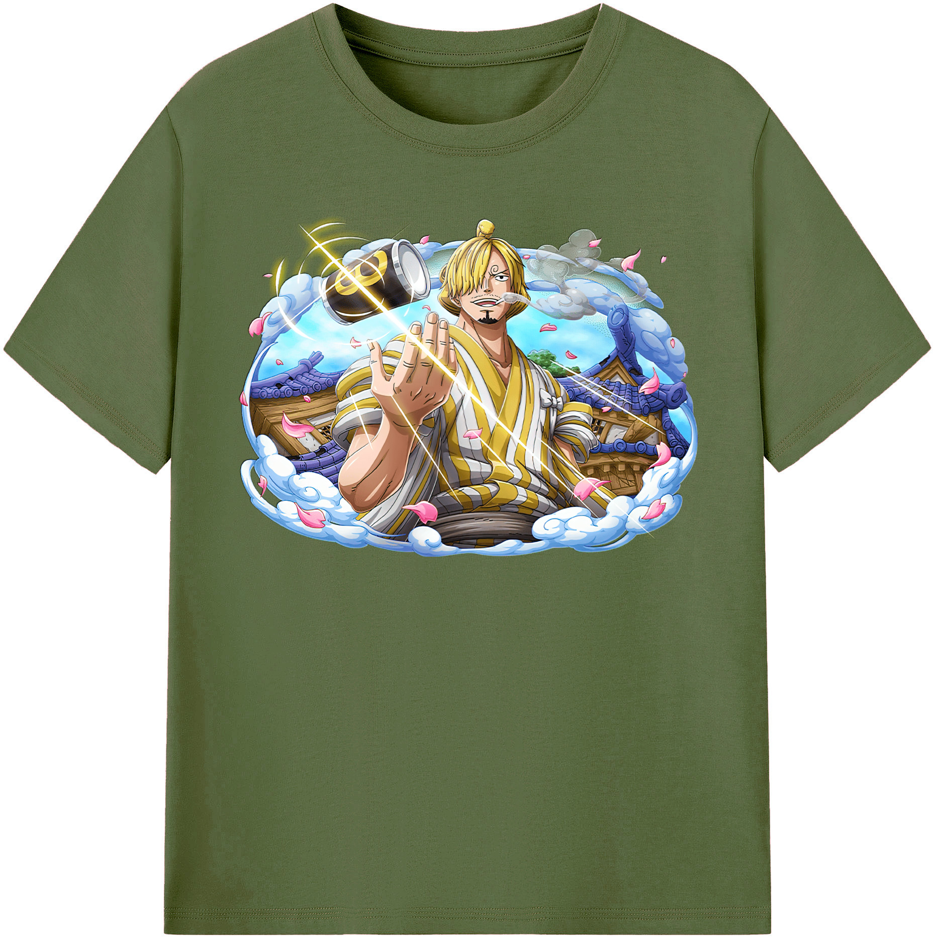 ワンピース サンジ ONE PIECE Sanji 綿100％半袖Tシャツ（フロントプリント）